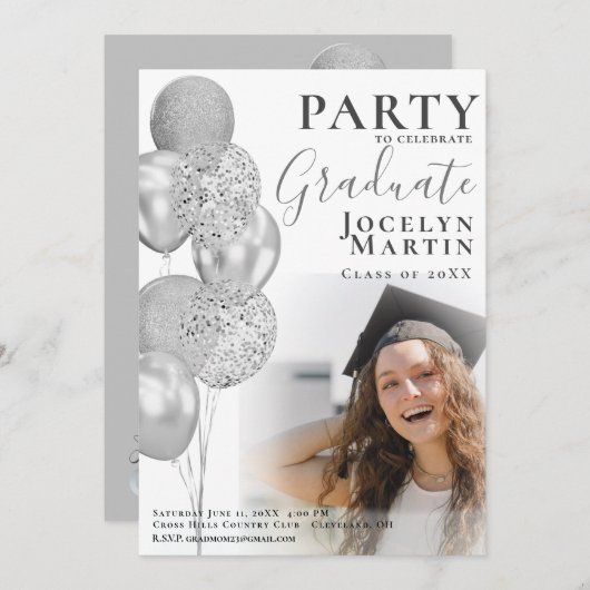 Moderner Minimal Sheer Overlay Abschluss Einladung (Vorne/Hinten)