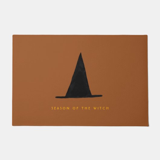 Moderner Minimal Spooky Halloween Hexenhut Fußmatte (Vorderseite)