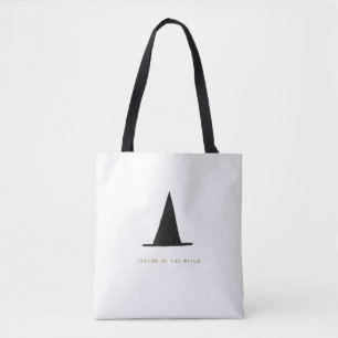 Moderner Minimal Spooky Halloween Hexenhut Tasche