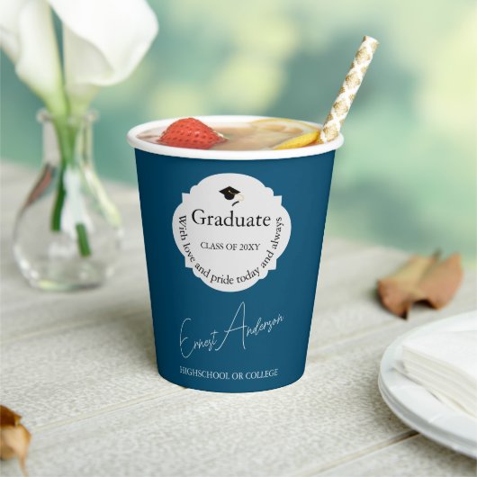 Moderner Minimal Trendy Eleganter Abschluss Pappbecher (In Situ)