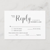 Moderner Minimal, UAWG, Schwarzer Schriftart, Reak Begleitkarte (Vorderseite)