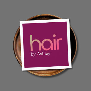 Moderner Minimal White Rose Red Bold Friseur Salon Quadratische Visitenkarte