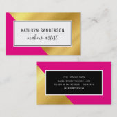 MODERNER MINIMAL-WINKEL Goldene Ecke Rosa Visitenkarte (Vorne/Hinten)