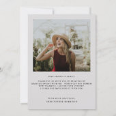 Moderner Minimal-Zwei-Foto-Abschluss Dankeskarte (Rückseite)