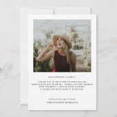 Moderner Minimal-Zwei-Foto-Kalligrafie-Abschluss Dankeskarte (Rückseite)