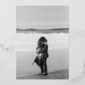 Moderner Minimalbogen Save the Date Folieneinladung (Rückseite)