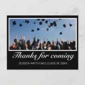 Moderner Minimaler Abschluss Dank für das kommende Postkarte (Vorderseite)