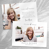 Moderner Minimaler Abschluss für Skript-Foto Dankeskarte