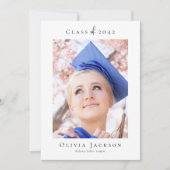 Moderner Minimaler Abschluss für Skript-Foto Dankeskarte (Vorderseite)