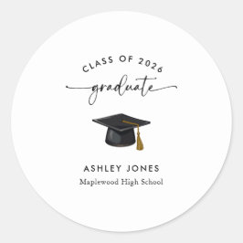 Moderner Minimaler Abschluss Runder Aufkleber