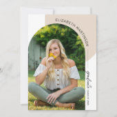 Moderner Minimaler Arch 2 Foto Abschluss Ankündigung (Vorderseite)