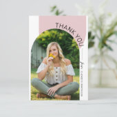 Moderner Minimaler Arch 2 Foto Abschluss Dankeskarte (Stehend Vorderseite)