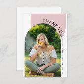 Moderner Minimaler Arch 2 Foto Abschluss Dankeskarte (Vorne/Hinten)