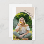 Moderner Minimaler Arch 2 Foto Abschluss Dankeskarte (Vorne/Hinten)