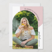 Moderner Minimaler Arch 2 Foto Abschluss Einladung (Vorderseite)