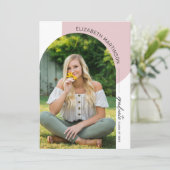 Moderner Minimaler Arch 2 Foto Abschluss Einladung (Stehend Vorderseite)