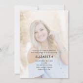 Moderner Minimaler Arch 2 Foto Sage Abschluss Einladung (Rückseite)