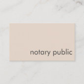 Moderner, minimaler Beige & Grauer QR Code Notar Visitenkarte (Vorderseite)