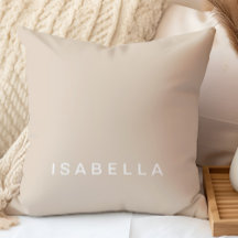 Moderner minimaler Beige Personalisierter Name