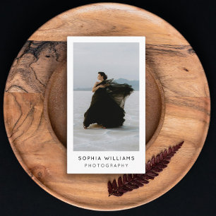 Moderner Minimaler Beruflicher Foto Qr Code Visitenkarte