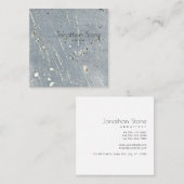 Moderner minimaler beruflicher grauer u. weißer quadratische visitenkarte (Vorne/Hinten)