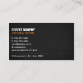 Moderner Minimaler Beruflicher Konstruktionsingeni Visitenkarte (Rückseite)