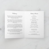 Moderner Minimaler Bestattungsauftrag Programm (Innenseite)