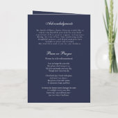 Moderner Minimaler Bestattungsauftrag Programm (Rückseite)