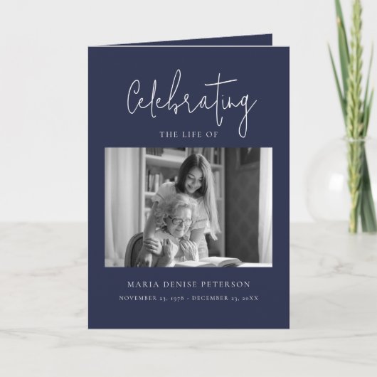 Moderner Minimaler Bestattungsauftrag Programm (Vorderseite)