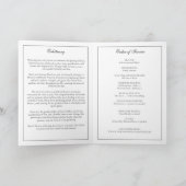 Moderner Minimaler Bestattungsauftrag Programm (Innenseite)