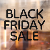 Moderner, minimaler Black Friday Sale Store Fensteraufkleber (Blatt 2)