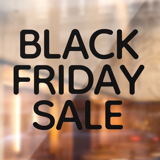 Moderner, minimaler Black Friday Sale Store Fensteraufkleber (Blatt 2)