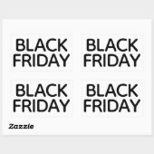 Moderner, minimaler Black Friday Store Rechteckiger Aufkleber (Blatt)