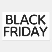 Moderner, minimaler Black Friday Store Rechteckiger Aufkleber (Vorderseite)