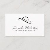 Moderner Minimaler Black Hat Script Mode Designer Visitenkarte (Vorderseite)