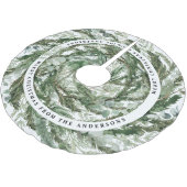 Moderner, minimaler Blattkranz im eleganten Winter Polyester Weihnachtsbaumdecke (Schrägansicht)