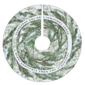 Moderner, minimaler Blattkranz im eleganten Winter Polyester Weihnachtsbaumdecke (Vorderseite)