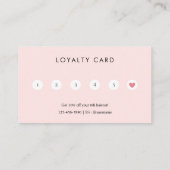 Moderner Minimaler Blush Pink Haarstylist Treuekarte (Rückseite)
