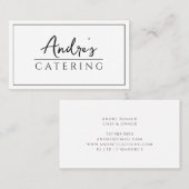 Moderner Minimaler Catering Kulinarisch Visitenkarte (Vorne/Hinten)