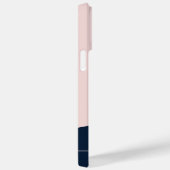 Moderner, minimaler dunkelblauer und rosa individu Case-Mate iPhone hülle (Rückseite / Rechts)