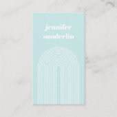 Moderner minimaler Eisblauer Name Geometrischer Pf Visitenkarte (Vorderseite)