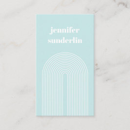 Moderner minimaler Eisblauer Name Geometrischer Pf Visitenkarte