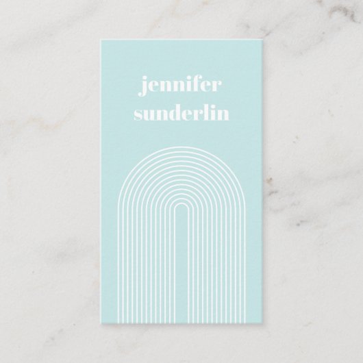 Moderner minimaler Eisblauer Name Geometrischer Pf Visitenkarte (Vorderseite)