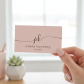 Moderner minimaler, eleganter QR-Code mit rosa Mon Visitenkarte