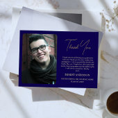 Moderner Minimaler Foto Abschluss Danke Karte