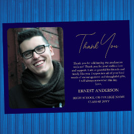 Moderner Minimaler Foto Abschluss Danke Karte