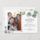 Moderner minimaler Foto Weihnachten Elegante Eukal (Vorderseite)