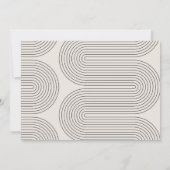 Moderner, minimaler, geometrischer Rahmentag Einladung (Rückseite)