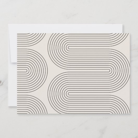 Moderner, minimaler, geometrischer Rahmentag Einladung (Rückseite)