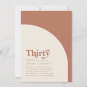 Moderner, minimaler geometrischer Terrakotta Gebur (Vorderseite)